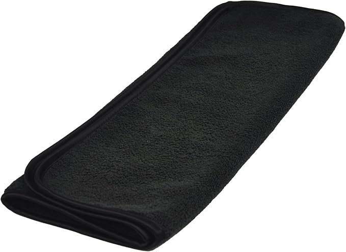 Detailer's Preference 390 GSM Premium Microfiber Towels, Ultra Soft, Lint-Free, Streak-Free, Highly Absorbent, Scratch-Free Cleaning & Drying Cloths for Auto, Home & Detailing, 16x24, 12-Pack, Black