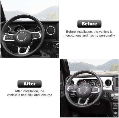 RT-TCZ Center Console Trim Cover Dashboard Control Panel Cover Decorative Interior Accessories for Jeep Wrangler JL JLU & Gladiator JT 2018-2022,White