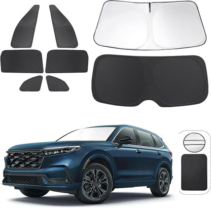 TINGLU Window Shades for Honda CR-V 2023-2026 Accessorie Car Side Full Windows Rear Triangular Windshield Sun Shade Sun UV Rays & Privacy Protection for Camping,Napping,and Relaxing 8PCS