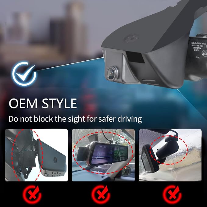 Mangoal Front 4K & Rear 1080P Dash Cam Custom Fit for Dodge RAM 1500/2500/3500 2019 2020 2021 2022 2023 2024 (Model D), Rebel Big Horn Laramie, UHD 2160P Video, OEM Look App & WiFi, GPS, 128GB Card