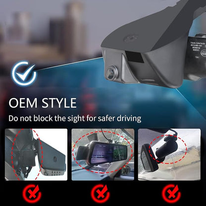 Mangoal Front 4K & Rear 1080P Dash Cam Custom Fit for Dodge RAM 1500/2500/3500 2019 2020 2021 2022 2023 2024 (Model D), Rebel Big Horn Laramie, UHD 2160P Video, OEM Look App & WiFi, GPS, 128GB Card