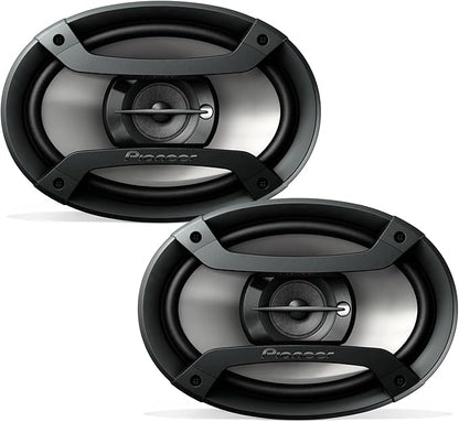 Pioneer TS-F6935R 3-Way Coaxial Car Audio Speakers - 6' x 9' Passive Car Speakers (Pair), 230 W Max Power, Black and Silver