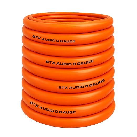 STX Audio SX0C 0 Gauge Amplifier Wiring Kit - True Spec 0 AWG Power Cable, ANL Fuse Holder with 200A & 250A Fuses, RCA & Speaker Cables - Complete Installation Kit for Car Audio Systems
