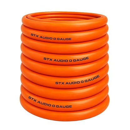 STX Audio SX0C 0 Gauge Amplifier Wiring Kit - True Spec 0 AWG Power Cable, ANL Fuse Holder with 200A & 250A Fuses, RCA & Speaker Cables - Complete Installation Kit for Car Audio Systems