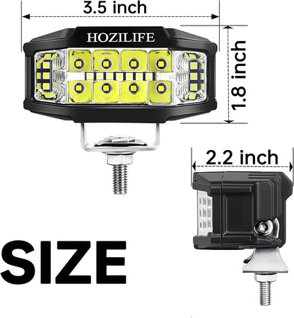 3 Inch LED Pods, 2PCS 40W 12V Flood Spot Ditch Lights Offroad Driving Fog LED Work Light for Truck ATV UTV Motorcycle (HZ1121)