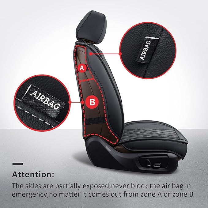 MIROZO Seat Covers Full Set,Car Seat Covers Black Car Seat Protector Waterproof Automotive Seat Covers Front and Back Fit for Most Sedan, Truck and SUV