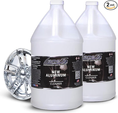 LANE'S New Aluminum Car Wheel Cleaner | Acid Rim Cleaner and Brightener | Brake Dust, Oxidation & Rust Remover for Motorcycles, Cars, Trucks | Shines & Eliminates Hard Scrubbing | 1 Gallon, 2 Pack