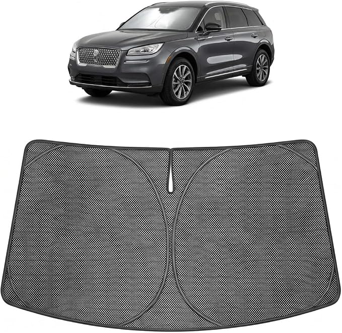 Proadsy Windshield Sun Shade Custom Fit Lincoln Corsair 2020-2026 Ice Crystal Black Front Window Sunshade UV and Heat Blocker Foldable Visor Keeps Car Cooler for Summer Parking and Daily Use