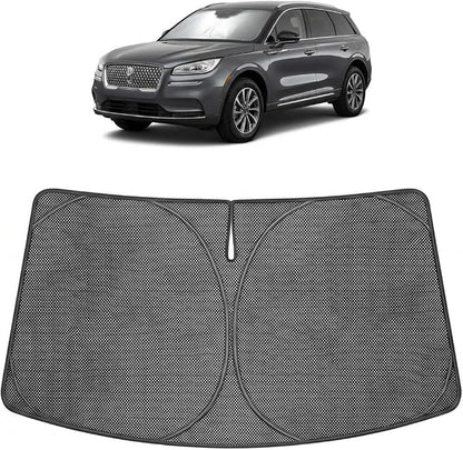 Proadsy Windshield Sun Shade Custom Fit Lincoln Corsair 2020-2026 Ice Crystal Black Front Window Sunshade UV and Heat Blocker Foldable Visor Keeps Car Cooler for Summer Parking and Daily Use