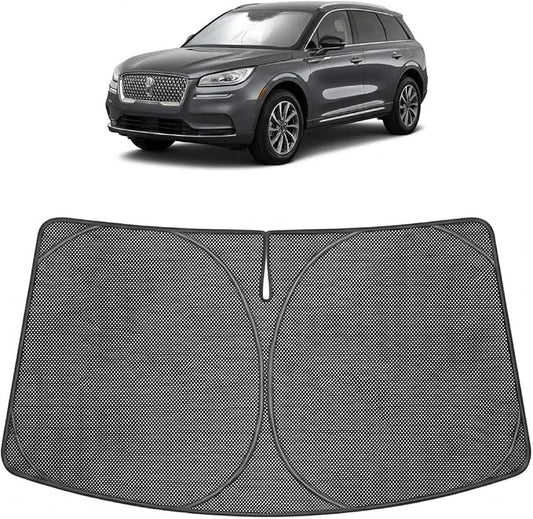 Proadsy Windshield Sun Shade Custom Fit Lincoln Corsair 2020-2026 Ice Crystal Black Front Window Sunshade UV and Heat Blocker Foldable Visor Keeps Car Cooler for Summer Parking and Daily Use