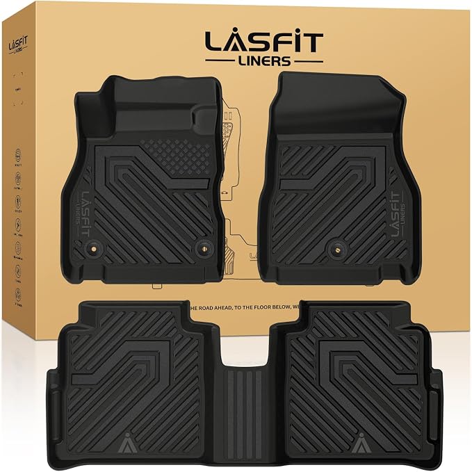 LASFIT Floor Mats for Nissan Kicks 2018-2024 & Kicks Paly 2025, Custom Fit All Weather TPE Floor Liners for Nissan Kicks S/SR/SV 2024 2023 2022 2021 2020 2019 2018 & Kicks Play 2025 Car Mats, Black