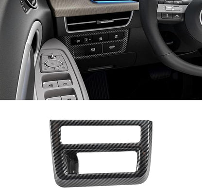 Interior Trim for Hyundai Sonata 2024 2025 2026 Carbon Fiber Gear Shift Panel with Steering Wheel Trim