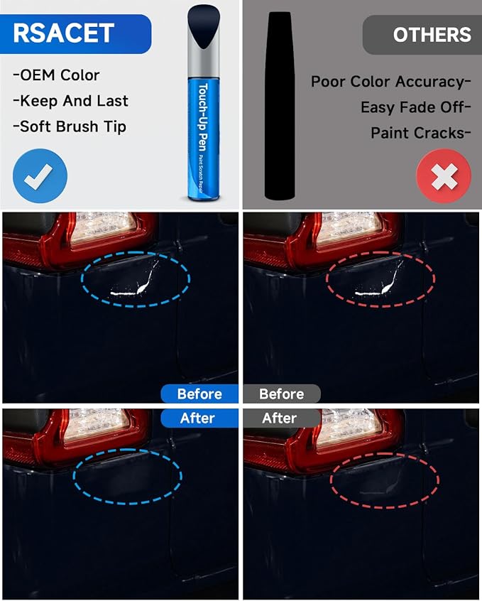 Touch Up Paint Compatible with Jeep Exact Match Touch Up Paint Car Scratch Repair (Patriot Blue Pearl(PBT/WBT))