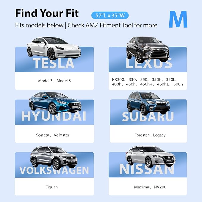 Car Windshield Sun Shade Umbrella [2026 Ice Shield] Custom Fit: Tesla Model 3, Subaru Forester, Lexus RX, VW Tiguan, Hyundai-Sonata & More SUV/Sedan Car Accessories, Anti-Scratch