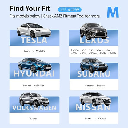 Car Windshield Sun Shade Umbrella [2026 Ice Shield] Custom Fit: Tesla Model 3, Subaru Forester, Lexus RX, VW Tiguan, Hyundai-Sonata & More SUV/Sedan Car Accessories, Anti-Scratch