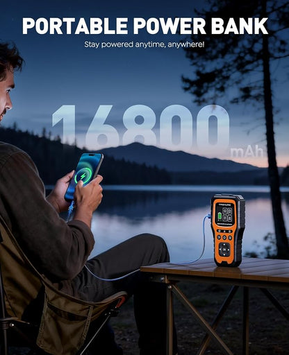Car Battery Jump Starter with OBD2 Scanner 5000A, Car Battery Jumper Starter Portable (All Gas/10L Diesel), 12V Jump Box Jumper Cables, Code Reader for Check Engine Light, Diagnostic Tool