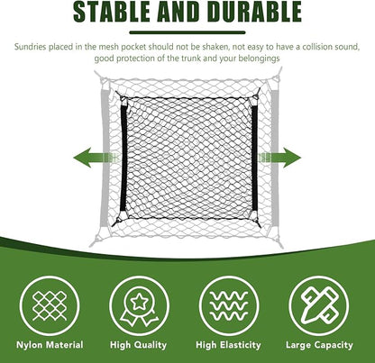 Trunk Cargo Net for 2010-2024 Toyota 4Runner 2 Row Model Only, Trunk Organizer Luggage Net Anti-Slip Rear Mesh Cargo Netting for 4 Runner SUV Accessories(Floor Style)