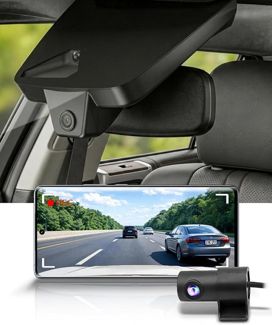 Fitcamx Front 4K+Rear 1080P Dash Cam Adapts for Toyota 4Runner 2025-2026 & Hybrid (HD2-35030), Integrated Factory Look, 2 Way HD Video, WiFi & APP, Loop Recording, G-Sensor, Easy to Set, 128GB Card
