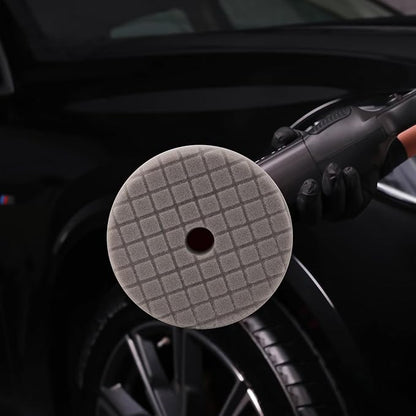 SPTA PRO Gray Ultra-Fine Finishing Foam Polishing Pads,1Pcs 3 Inch 80mm Backing Plate Compound Buffing Sponge Pads for Car Buffer Polisher Compounding, Polishing and Waxing-SF303
