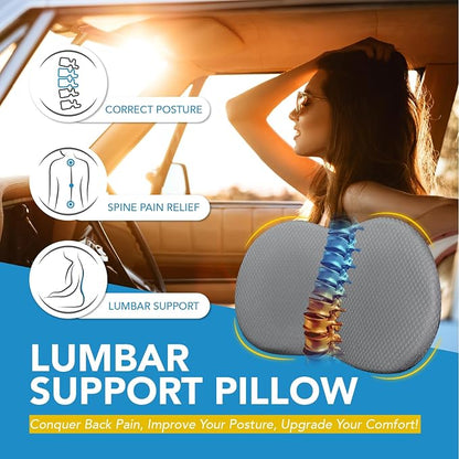 kingphenix Wedge Car Seat Cushion: Memory Foam Truck Seat Cushion for Car Seat Driver - Sciatica and Back Pain Relief - Enhancing Driving Comfort - Gray X-Large