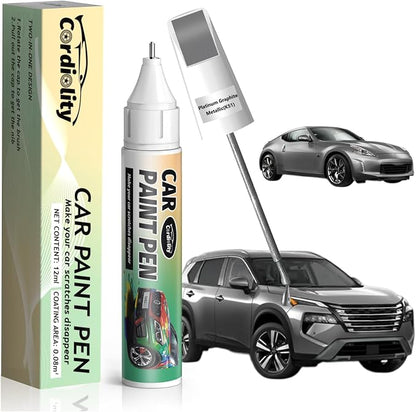 K51 Platinum Graphite Metallic Touch Up Paint for Nissan, Color Accurate Car Paint Scratch Repair Pen, Quick & Easy Fix Automotive Chips and Nicks