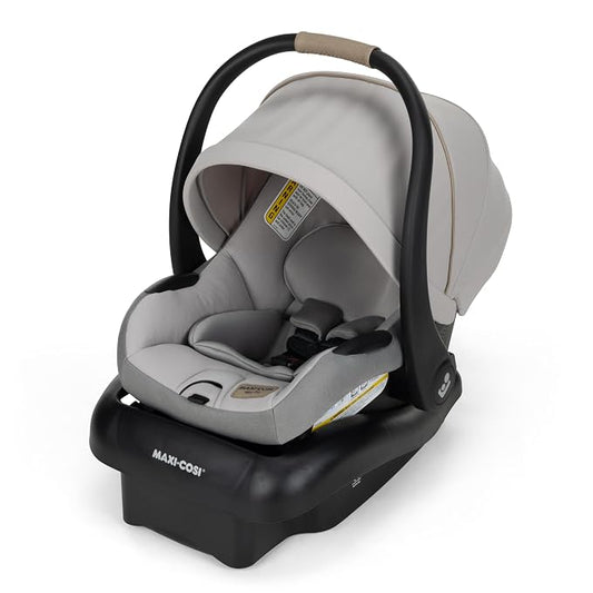 Maxi-Cosi Mico Pro Baby Infant Car Seat with Base, Ventilated Chair, Soft Headrest Pad, Easy-Install Latch, Adjustable Belt Guide, 3-Position Base, Stroller-Ready, 4-30 lbs, up to 32 in, SeaDrift
