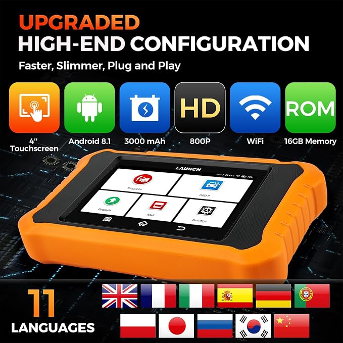 Launch Creader Elite V2.0 for BMW OBD2 Scanner, 2025 Full Systems Bi-Directional Scan Tool, All Reset Services, ECU Code, Battery Registration Tool for BMW Mini RR, Lifetime Free Update, Auto VIN