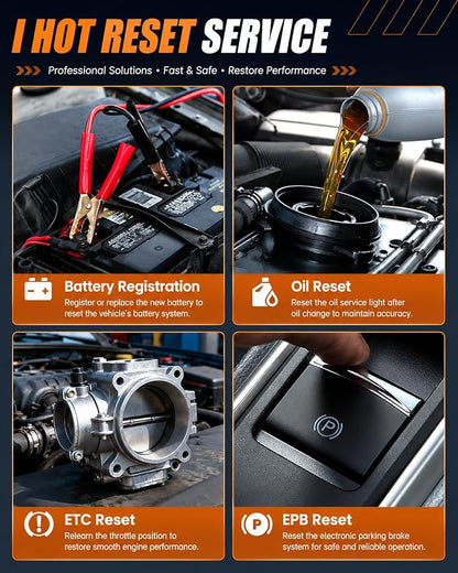 ANCEL BM500 OBD2 Scanner for BMW & MINI, Simplified Battery Registration, EPB, Oil, Throttle, PCM Resets, I/M Readiness, Full System Diagnostics for Engine, Transmission, ABS, SRS, DSC & More