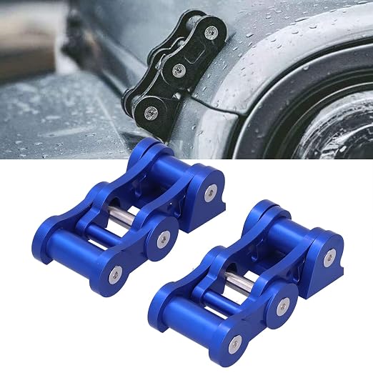 Hood Latches Kit Durable Secure Locking System for JK 2 Door & Unlimited 4 Door 2007‑2017 Off Roading Enthusiasts (Blue)