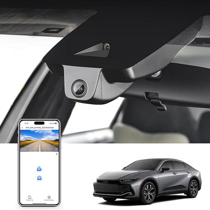4K Dash Cam Custom Fit for Toyota Crown 2023-2026 &Crown Signia 2025.2026,XLE Limited Platinum etc, Integrated OEM Look, UHD 2160P Video, G-Sensor, Built-in WiFi & APP, GPS, 64GB Card