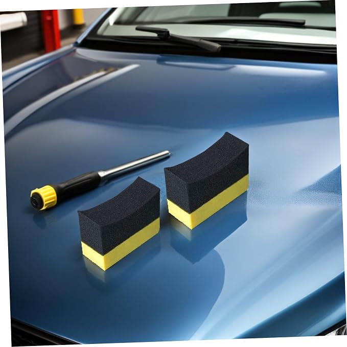 Milisten 10pcs Tire Dressing Applicator Pads Portable Wax Polishing Sponge for Car Interior Cleaning and Tire Shine Sponges for Effective Detailing and Finishing