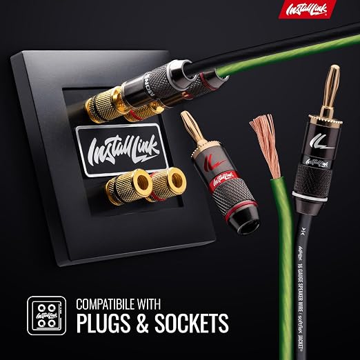 16 AWG Gauge Speaker Wire Cable Stereo, Car or Home Theater, CCA (100 Feet) by Install Link