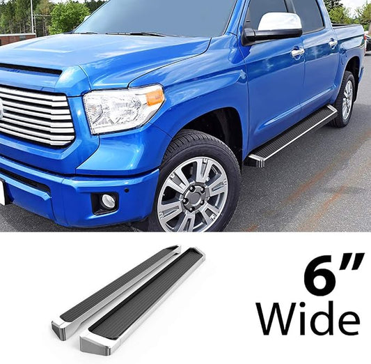 APS Running Boards Style Compatible with Toyota Tundra 2007-2021 CrewMax (Nerf Bars Side Steps Side Bars)