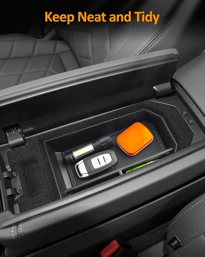 for BMW i5 Center Console Organizer for 5 Series i5 G60 G61 2024 2025 2026 Armrest Storage Box Tray for BMW 5 Series 530i, 530i xDrive 540i xDrive Accessories i5 G60 G61 Center Console Organizer