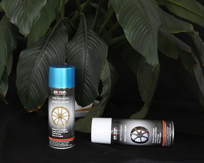 EASTUP Premium Metallic Acrylic Enamel Wheel Paint Flash Medium Blue - Brilliant Finish, High Durability, Fade-resistant, Quick Drying Rim Coating Spray Paint.