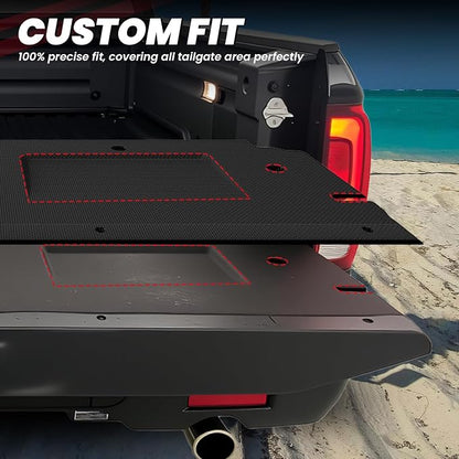 LASFIT Tailgate Mat for Honda Ridgeline 2017 2018 2019 Tailgate Liner, Custom Fit Anti-Scratch Anti-Slip Easy Installation TPE All Weather Tailgate Protector Cover, Black