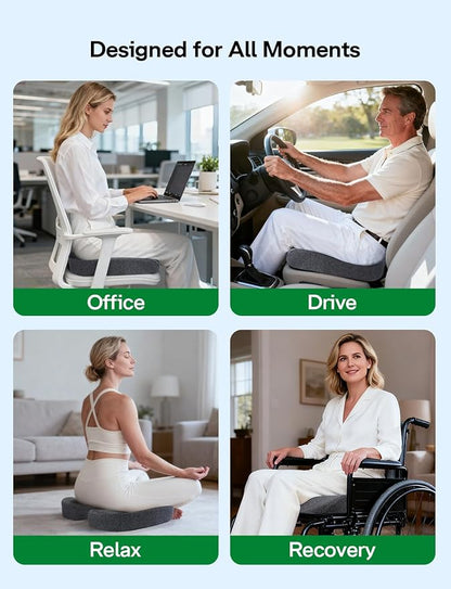 Medisana Gel Wheelchair Cushions for Pain Relief, GC 100B Seat Cushion for Tailbone, Sciatica, Back & Hip Support and Pressure Sore, Ergonomic Office Chair Cushion for for Seniors and Adults
