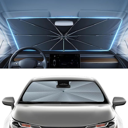 Autorder Windshield Sun Shade Umbrella for 2019-2025 2026 Toyota Corolla Accessories,Upgraded Ice Crystal Material,Easy Setup Umbrella Sunshade for Car Windshield,100% Sun Blocking