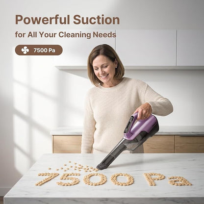 Shop-Vac S2 12V Handheld Vacuum Cordless, Dual-Speed Powerful Portable Car Vacuum Rechargeable, Wall-Mounted Lightweight Hand Vacuum for Home & Car, LED Light, HEPA Filter, Purple
