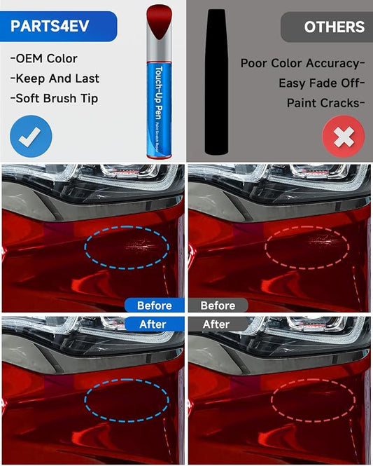 Touch Up Paint Compatible with Chevrolet Exact Match Touch Up Paint Car Scratch Repair (Crystal Red Tintcoat（GBE/WA505Q/89）)