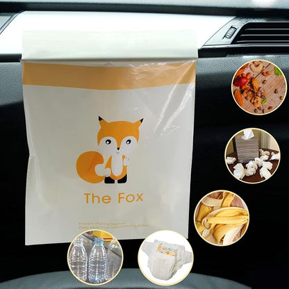 72pcs Car Trash Bags Easy Stick-On Disposable Portable Car Garbage Bags, Waterproof Leak Proof Barf Vomit Bags, Self Adhesive Cleaning Bags for Cars, Bedrooms, Bathrooms, Offices, Kitchens - Pattern B