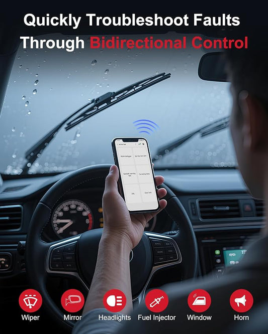 GOOLOO DEEPSCAN OBD2 Scanner Diagnostic Tool, Bluetooth Wireless All System Diagnostics for iOS & Android, Bi-Directional Control, 8+ Hot Reset, Code Reader, Live Data & Performance Test