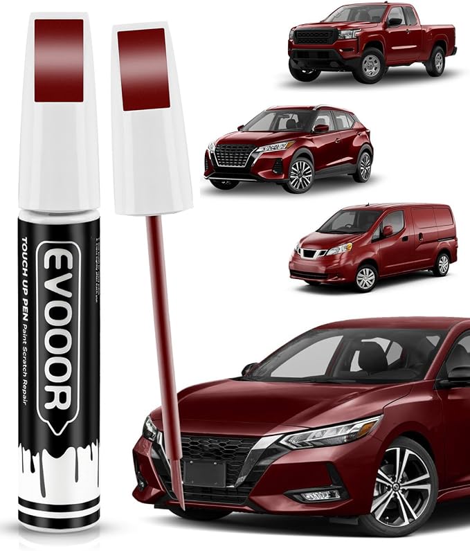 Touch Up Paint Compatible with Nissan Exact Match 2 in 1 Touch up Paint for Chips and Nicks Repair (Cayenne Red Pearl(NAH) Compatible with Altima/Cube/Frontier/Juke/Leaf/Murano/NV/NV200/Pathfinder/Quest/Rogue/Rogue-Select/Sentra/Titan/Titan-XD/Versa/Ve...