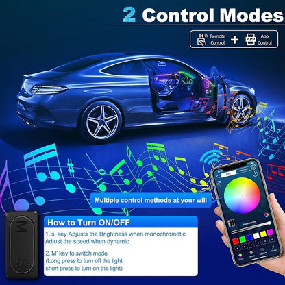 Dreamcolor Acrylic Interior Car LED Strip Light with Wireless APP, RGB 18 in 1 with 175 inches 612 LEDs Fiber Optic Strip Lights for Car, Dual Zone Music Sync Neon Car Ambient Lighting Kits