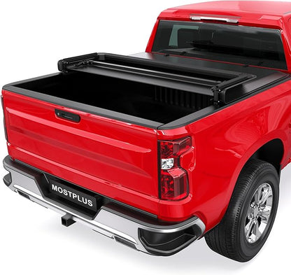MOSTPLUS Tri-FOLD 5 FT Truck Tonneau Cover Compatible for 2015-2024 2025 Chevy Colorado/Compatible for 2015-2024 GMC Canyon Fleetside
