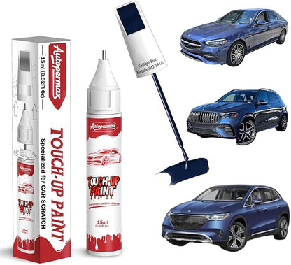 842/5842 Twilight Blue Metallic Car Touch Up Paint for Mercedes-Benz, Autopermax Color Accurate Two-In-One Car Paint Scratch Repair Pen, Professional Scratch Remover for Vehicles Chips and Nicks Scuff