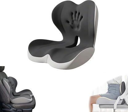 Ergonomic Seat Cushion with Memory Foam & Lumbar Support – Orthopedic Cushion for Car, Truck & Office Chairs, Non-Slip Pad for Daily Comfort