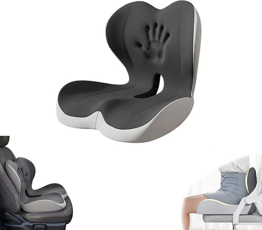 Ergonomic Seat Cushion with Memory Foam & Lumbar Support – Orthopedic Cushion for Car, Truck & Office Chairs, Non-Slip Pad for Daily Comfort