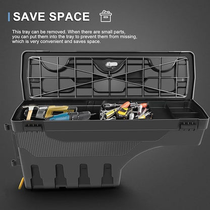 Left Driver Side Right Passenger Side Truck Bed Tool Box Compatible For Chevrolet Silverado 1500 2007-2018, For Chevrolet Silverado 1500 LD 2019