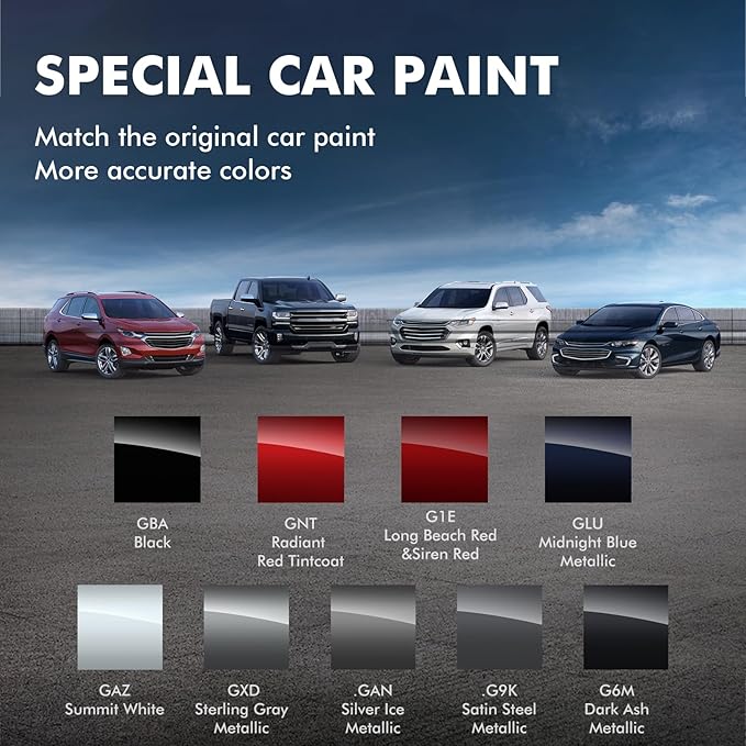 WA405Y/G1E/Siren Red Touch Up Paint for Chevy, DIY Car Paint Scratch Repair Kit, Automotive Paints, Quick & Easy Fix Scratch Repair Compatible with Chevrolet/Silverado/Equinox/Tahoe/Traverse